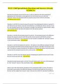WGU C268 Spreadsheets Questions and Answers Already Graded A&plus;