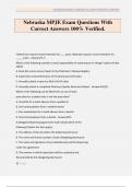 Nebraska MPJE Exam Questions With Correct Answers 100&percnt; Verified&period;