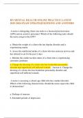  RN MENTAL HEALTH ONLINE PRACTICE LATEST 2025-2026 EXAM UPDATEQUESTIONS AND ANSWERS