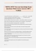 NHTSA SFST Test your knowledge Exam Questions With Correct Answers 100&percnt; Verified&period;