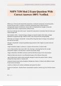 NSPN 7150 Mod 2 Exam Questions With Correct Answers 100&percnt; Verified&period;