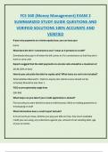 FCS 340 &lpar;Money Management&rpar; EXAM 2  SUMMARIZED STUDY GUIDE QUESTIONS AND  VERIFIED SOLUTIONS 100&percnt; ACCURATE AND  VERIFIED
