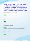 Exam 2&colon; NSG 3100 &sol; NSG 3100 &lpar;Latest 2025&sol; 2026 Update&rpar; Fundamental Concepts & Skills for Nursing Practice I Guide&vert; Questions & Answers&vert; Grade A&vert; 100&percnt; Correct &lpar;Verified Solutions&rpar;- Galen