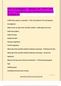 Fire Investigator - Master for TCFP Test  Exam Questions and Verified Answers &vert;  Graded A&plus;