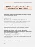 PNR300 - Test 1 Exam Questions With Correct Answers 100&percnt; Verified&period;