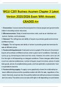 WGU C201 Business Acumen Chapter 3 Latest  Version 2025&sol;2026 Exam With Answers  GRADED A&plus;