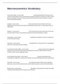 Macroeconomics Vocabulary Proctored Exam Questions And Correct Detailed Answers Verified Answers&period;