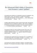 Rn Advanced Math Ability A Questions And Answers Latest Update&excl;&excl;
