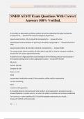 SNHD AEMT Exam Questions With Correct Answers 100&percnt; Verified&period;