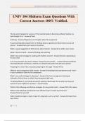 UNIV 104 Midterm Exam Questions With Correct Answers 100&percnt; Verified&period;