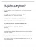 PE 3rd Class A1 questions with complete solutions graded A&plus; 