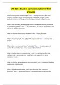 CM 4211 Exam 1 questions with verified answers