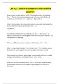 CM 4211 midterm questions with verified answers