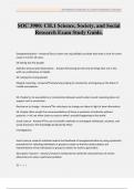 SOC 3900&colon; CH&period;1 Science&comma; Society&comma; and Social Research Exam Study Guide&period;