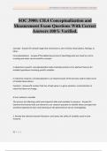 SOC 3900&colon; CH&period;4 Conceptualization and Measurement Exam Questions With Correct Answers 100&percnt; Verified&period;