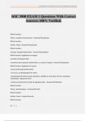 SOC 3900 EXAM 1 Questions With Correct Answers 100&percnt; Verified&period;