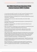 Soc 3900&colon; Final Exam Questions With Correct Answers 100&percnt; Verified&period;