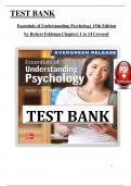 Test Bank - Essentials of Understanding Psychology 15th Edition &lpar;Feldman&rpar;&comma; Chapter 1 - 14 > Download as Pdf File <