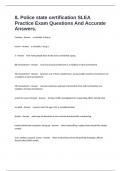 IL Police state certification SLEA Practice Exam Questions And Accurate Answers&period;