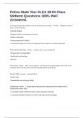 Police State Test SLEA 19-03 Class Midterm Questions 100&percnt; Well Answered&period; 