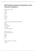 EMT-B Illinois State Test Questions And Answers Graded A&plus;&period;