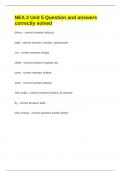 NEA 2 Unit 5 Question and answers correctly solved
