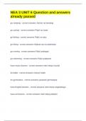NEA 3 UNIT 6 Question and answers already passed