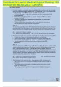 Test Bank Lewis Medical-Surgical Nursing&colon; Assessment and Management of Clinical Problems 12th Edition By Harding & Kwong