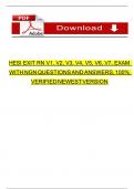 HESI EXIT RN V1&comma; V2&comma; V3&comma; V4&comma; V5&comma; V6&comma; V7&comma; EXAM WITH NGN QUESTIONS AND ANSWERS&comma; 100&percnt; VERIFIED NEWEST VERSION