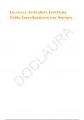 Louisiana Horticulture Test Study Guide Exam Questions And Answers
