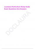 Louisiana Horticulture Study Guide Exam Questions And Answers