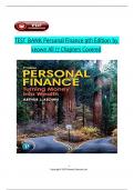 Personal Finance 9th Edition by keown Test Bank  All 1-17  Chapters Covered &comma;Latest Edition