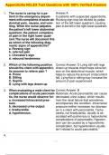 Appendicitis NCLEX Test Questions with 100&percnt; Verified Answers