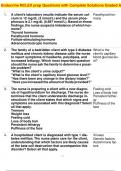 Endocrine NCLEX prep Questions with Complete Solutions Graded A&plus;