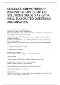 ONS&sol;ONCC CHEMOTHERAPY IMMUNOTHERAPY COMPLETE SOLUTIONS GRADED A&plus; WITH WELL ELABORATED QUEZTIONS AND ANSWERS     Lesson 1&colon; Foundations to Set the Stage -   Focusing on Cellular Structure and Function -   The Normal Cell Cycle -  -The cell cycle refers to t