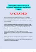 CBSPD Multi-choice 2025-2026&period; Questions With correct and verified Answers&period;  A&plus; GRADED&period;