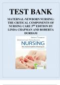 TEST BANK MATERNAL-NEWBORN NURSING&colon; THE CRITICAL COMPONENTS OF NURSING CARE 3RD EDITION BY LINDA CHAPMAN AND ROBERTA DURHAM