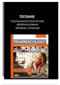 TEST BANK for Pharmacology For Primary Provider 4th Edition Edmunds and Mayhew All Chapters 1-73 fully covered graded&plus;1