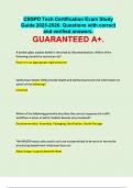 CBSPD Tech Certification Exam Study Guide 2025-2026&period; Questions with correct and verified answers&period; GUARANTEED A&plus;&period;