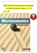 TEST BANK For Microeconomics&comma; 9th edition by Jeffrey M&period; Perloff&comma;