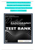 TEST BANK For Dental Radiography&colon;  Principles and Techniques 6th Edition  by Joen Iannucci & Laura Jansen Howerton  Chapters 1 - 35 &vert; Complete