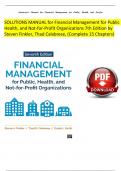SOLUTIONS MANUAL for Financial Management for Public Health&comma; and Not-for-Profit Organizations 7th Edition by Steven Finkler&comma; Thad Calabrese&comma; &lpar;Complete 15 Chapters&rpar;