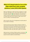 WGU C475 Study Guide for Care of the Older Adult Exam with complete solutions &vert; Latest 2025&sol;2026 Update&period;