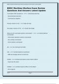 BDOC Maritime Warfare Exam Review Questions And Answers Latest Update
