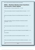 BDOC - Maritime Warfare Exam Questions And Answers Latest Update