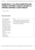 NU280 EXAM 1&comma; &vert; ALL EXAM QUESTIONS AND CORRECT ANSWERS &vert; ALREADY GRADED A&plus; &vert; VERIFIED ANSWERS &vert; LATEST VERSION