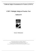 CSET Multiple Subjects &ndash; Subtest II Practice Test &lpar;Science &plus; Mathematics&rpar; 2026 Edition &vert; Complete Questions &plus; Answers &plus; Explanations