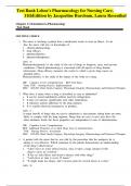 Lehne's Pharmacology for Nursing Care&comma; 11th Edition Test Bank All Chapters &lpar;1-112&rpar; &vert; A&plus; ULTIMATE GUIDE