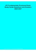  ATI Fundamentals Proctored Exam Study Guide Questions and Answers 2026&sol;2027 ATI Exam Prep&comma; Practice Questions&comma; Rationales and Comprehensive Nursing Review