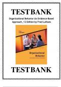 Test Bank for Organizational Behavior An Evidence-Based Approach&comma; 12 Edition by Fred Luthans